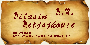 Milašin Miljojković vizit kartica